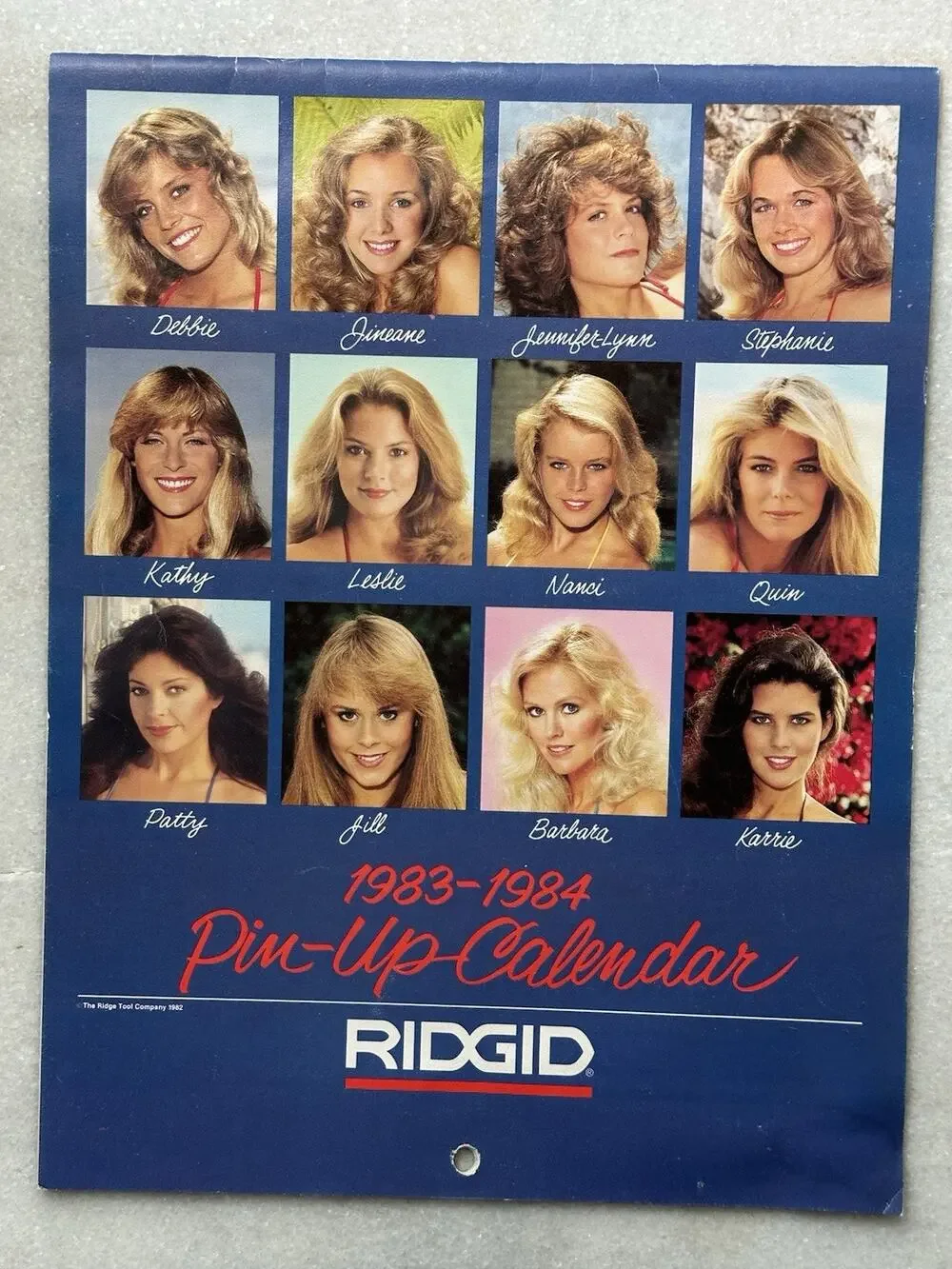 Vintage Rigid Tool 1983-1984 Pin Up Calendar Advertisement Promotion